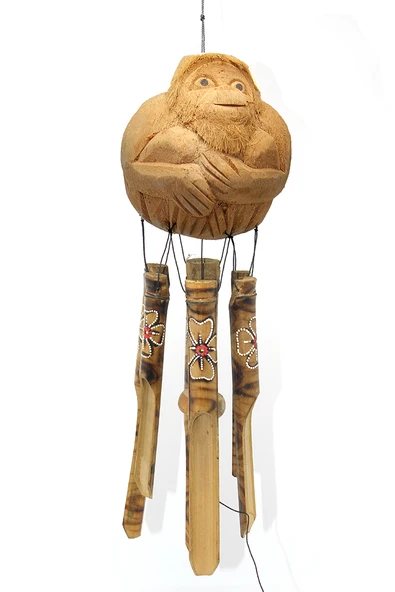 Maymunlu Bambu Rüzgar Çanı ürün görseli