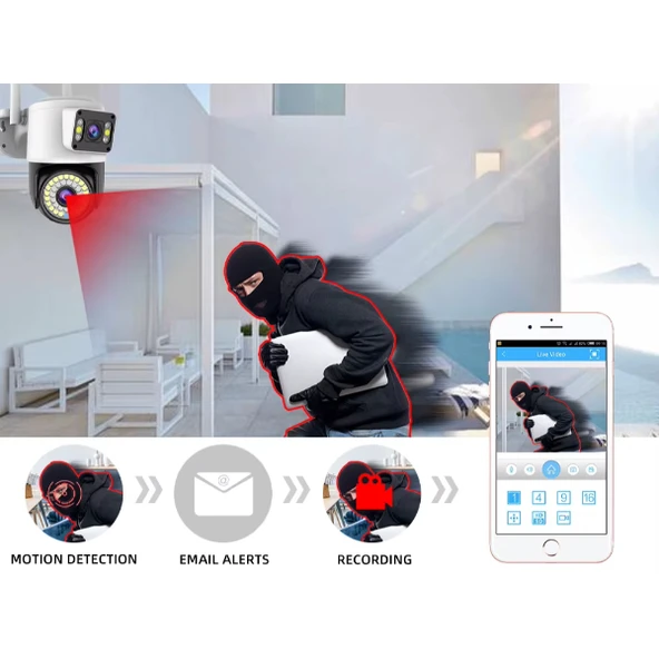 Çift Lensli Dış Mekan Wi-Fi Kamera - 5