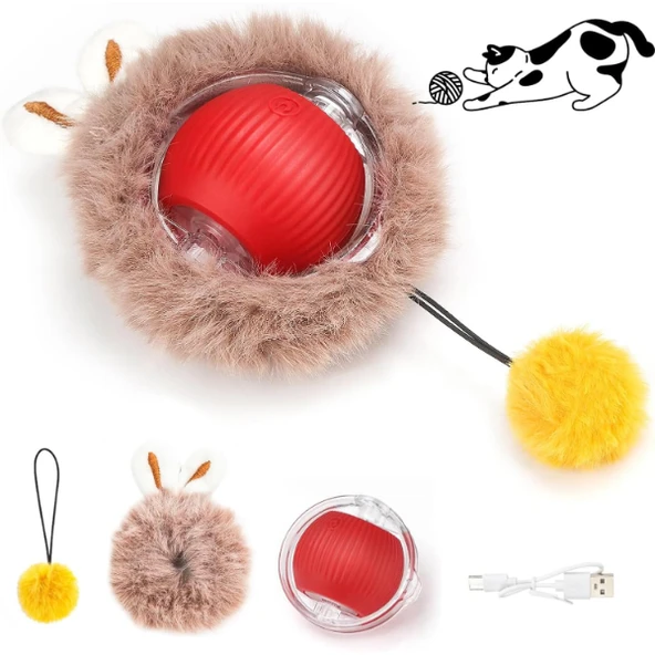 Tüylü Şarjlı Kedi Oyuncağı - Resim 3