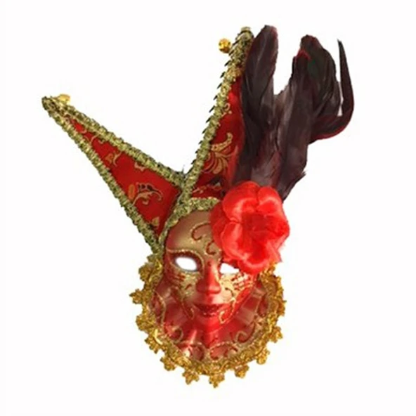 Rönesans Tüylü Parti Maskesi ürün görseli
