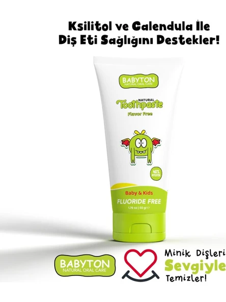 Babyton Organik Doğal Natural Diş Macunu 50 Gr - Resim 3
