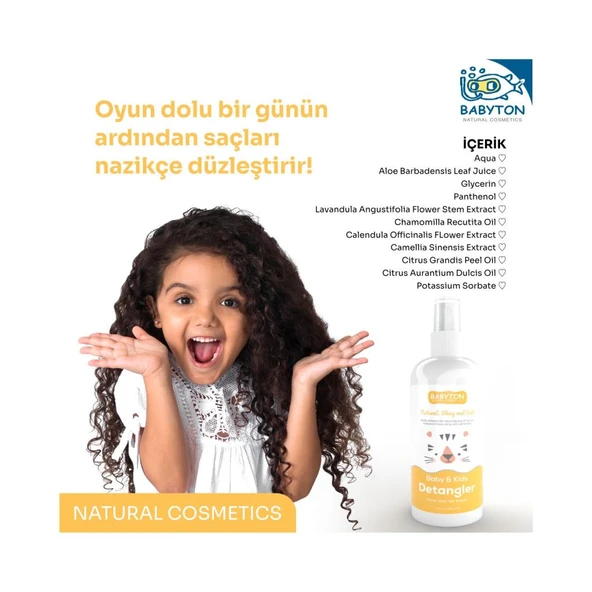 Babyton Bebek ve Çocuklar İçin Kolay Tarama Saç Spreyi 200 ml - Resim 4