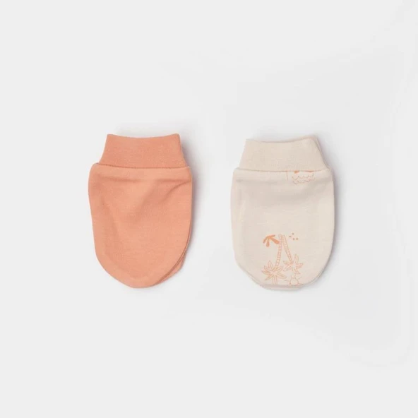 Hello Safari 2'Li Bebek Eldiven 72224 Ekru Kiremit ürün görseli