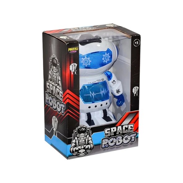 Kutulu Yürüyen Sesli Işıklı Robot - Resim 2