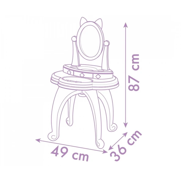 Smoby Gabby Makyaj Masası Ayaklı - Resim 2