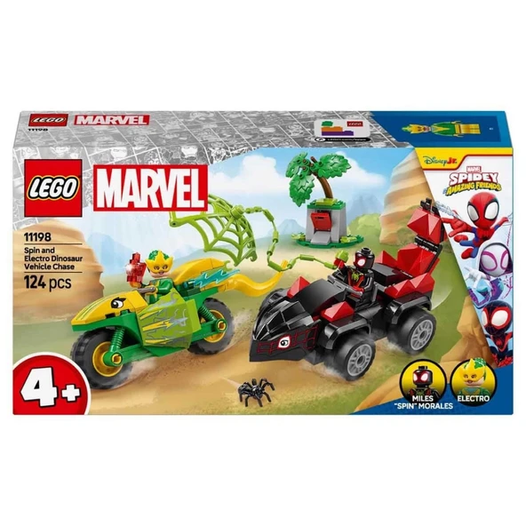NessiWorld Spidey ve İnanılmaz Arkadaşları Spin ve Electro Dinozor Aracı Takibi 11198 - Resim 4