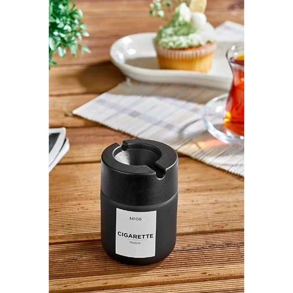 Siyah Cam Küllük - Resim 5