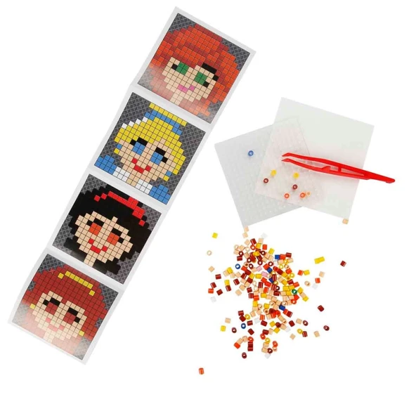 4in1NessiWorld Princess Pixel Pixel Boncuk Aktivite ve Oyuncak Seti - Resim 2