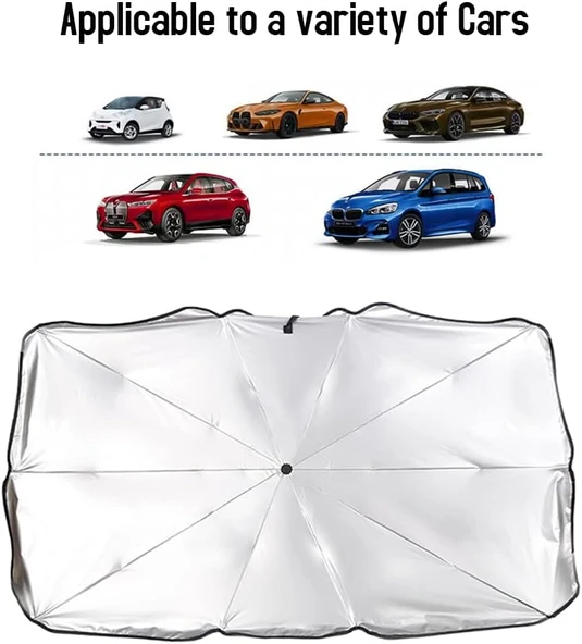 Araç İçi Ön Cam Şemsiye Güneşlik ürün görseli