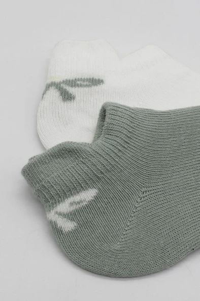 NessiWorld 2'Li Sneakers Smile Penye Çorap BS20106 Nil Ekru - Resim 3