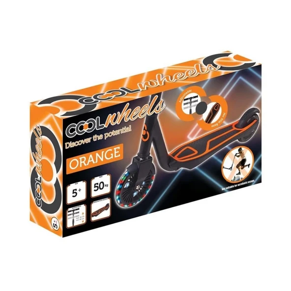 NessiWorld 2 Tekerlekli Işıklı Scooter Turuncu - Resim 2