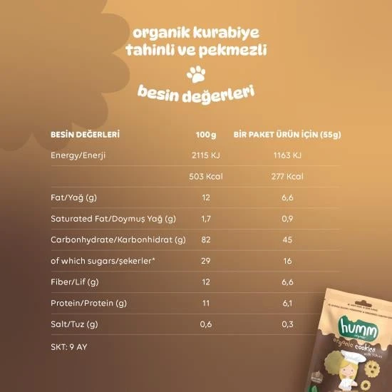 Organik Tahinli ve Pekmezli Vegan Kurabiye 55 Gr - Resim 5