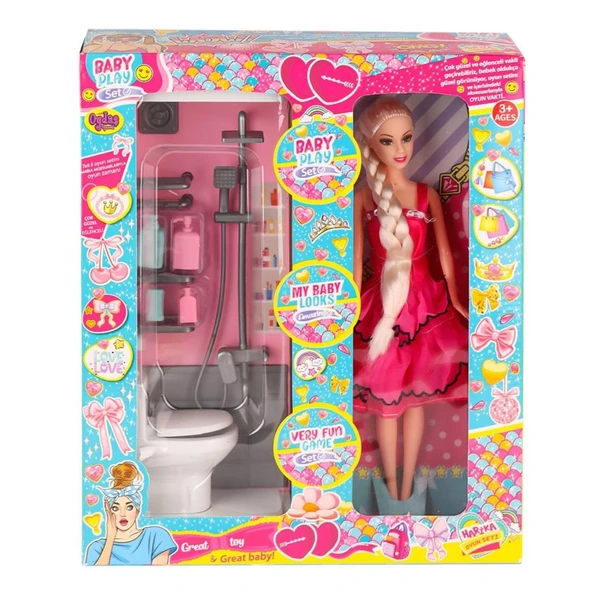 OYD-02387 Bebek ve Banyo Oyun Seti -Oydaş Oyuncak - Resim 2