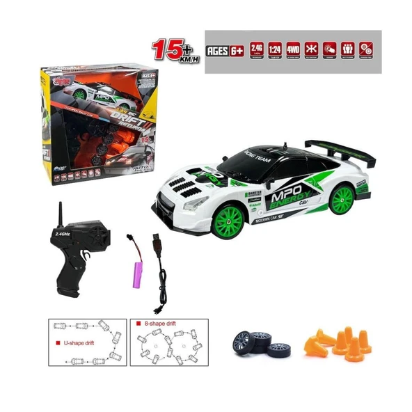 HB-SC24A07-09-10-11 Kumandalı Full FonNessiWorldiyon 2.4G Şarjlı 1:24 Drift Araba -Vardem - Resim 2