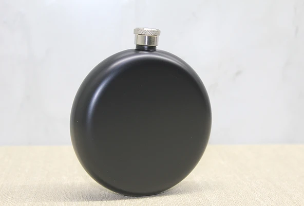 Yuvarlak Tekli Matara 8 Oz Siyah ürün görseli