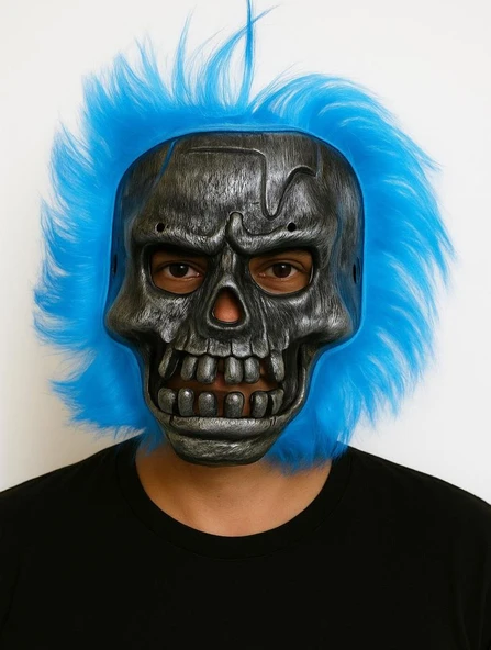 Cadılar Bayramı Lacivert Saçlı Maske ürün görseli