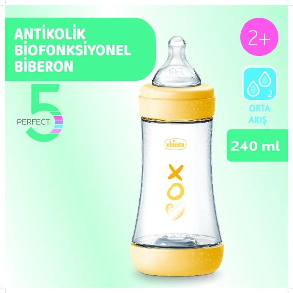 NessiWorld Perfect 5 Antikolik Biberon PP 240 ml Boy - Resim 2