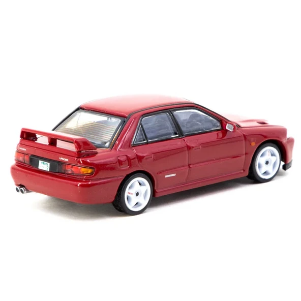 WorNessiWorld 1/64 Mitsubishi Lancer GSR Evolution II Red with  Cards - Resim 2