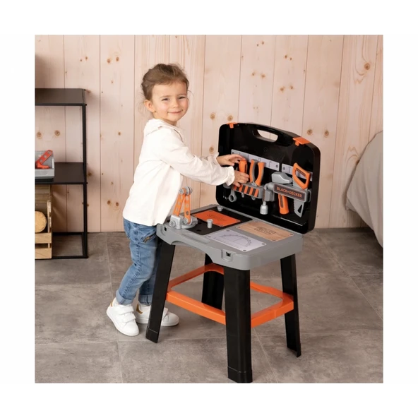 Smoby Black & Decker OBY B+D Bricolo Akıllı Çalışma Tezgahı - Resim 4