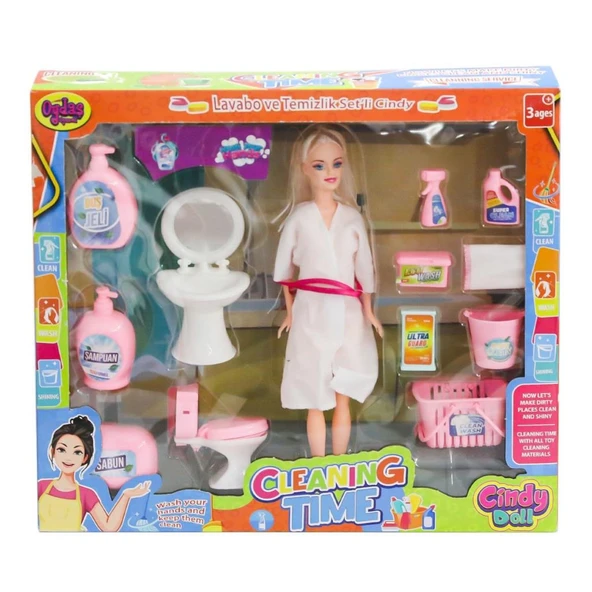 02452 Cindy Doll Bebek Lavabo ve Temizlik Seti  -Oydaş Oyuncak ürün görseli