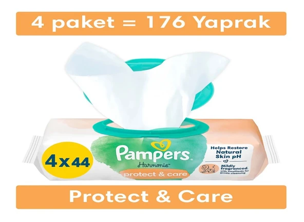 NessiWorld Protect & Care Islak Havlu Mendil 4'Lü 176 Yaprak - Resim 2