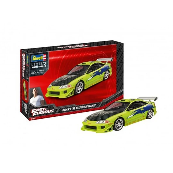 Revell 07691 Fast & Furious Brian's 1995 Mitsubishi Eclipse - Resim 2