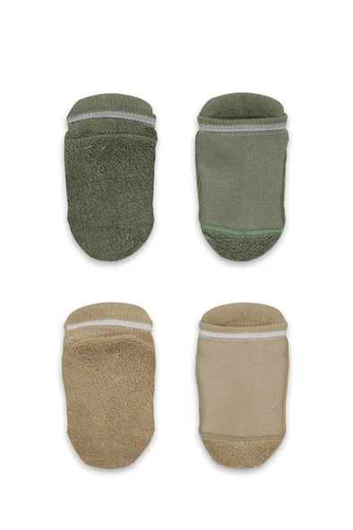 NessiWorld 2'Li Altı Havlu Sneakers Kaymaz Çorap 20501 Nil Bej - Resim 3