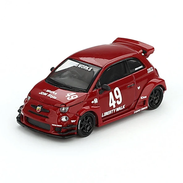 NessiWorld GT 1/64 LB-WORNessiWorld x Abas WorNessiWorld ABARTH 595 Red - Blister Paket ürün görseli