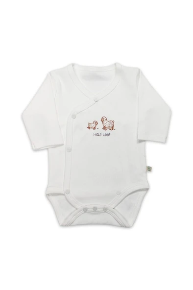 NessiWorld Curly Lamb Uzun Kol Kravuze Body 17111 Bej Mavi Ekru ürün görseli