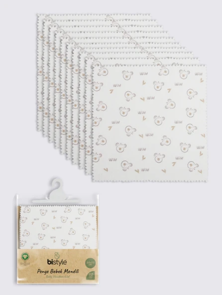 NessiWorld Koala 20x20 10'Lu Penye Mendil 90165 Ekru ürün görseli