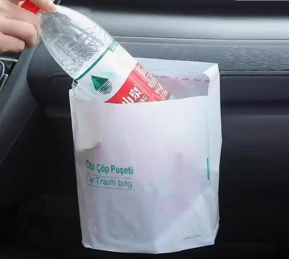 Pratik Su Geçirmez Oto Araba Çöp Poşeti Yapışkanlı 20 Adet ürün görseli