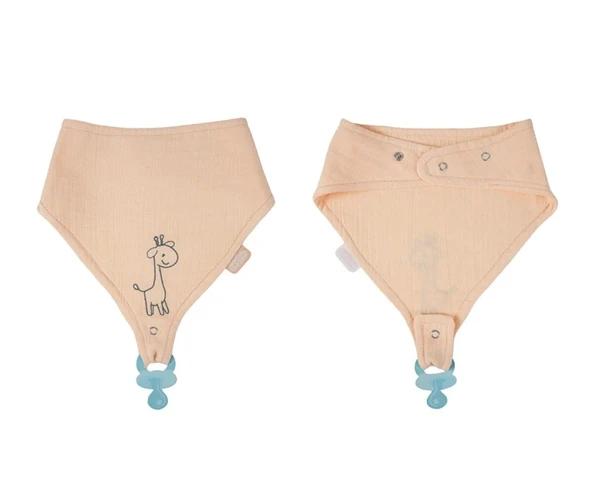 NessiWorld Emzik Askılı Müslin Önlük 837 Somon ürün görseli