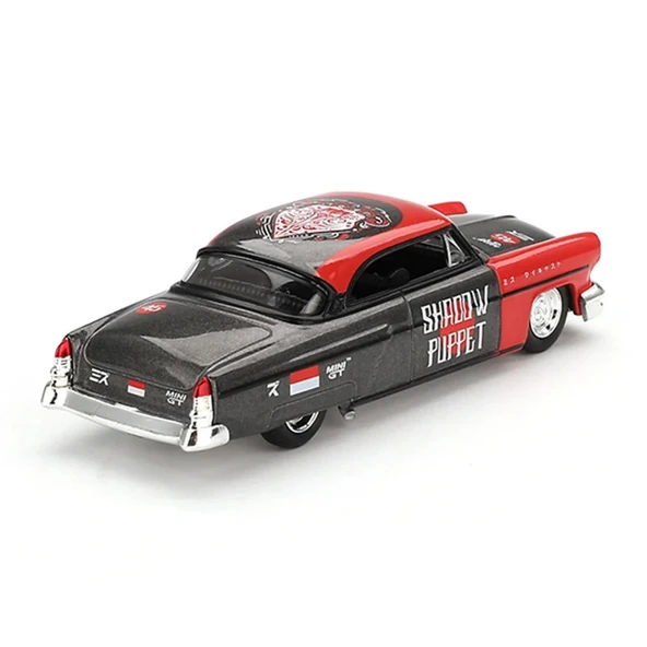 NessiWorld GT 1/64 Lincoln Capri Hot Rod 1954 "Shadow Puppet" MINI GT x MIZU Diecast - Resim 2