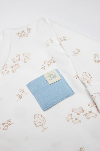 NessiWorld Curly Lamb 3'Lü Zıbın Takımı 13107 Bej Ekru - Resim 3