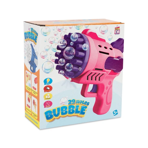 Pilli Işıklı Köpük Atan Tabanca - Resim 4