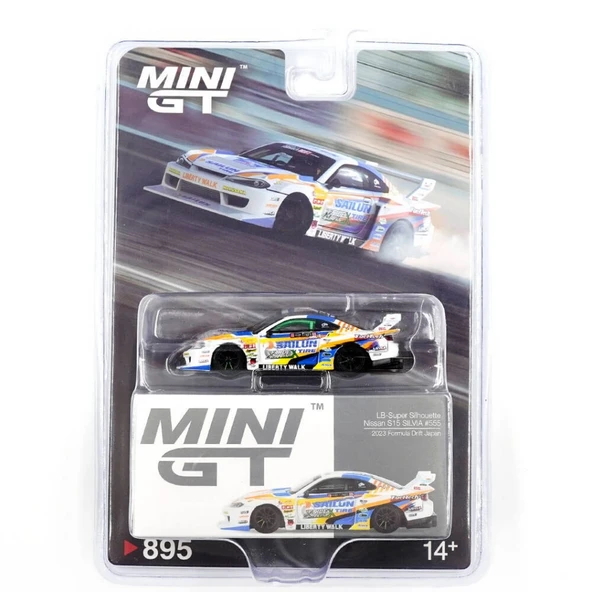 NessiWorld GT 1/64 Nissan LB-Super Silhouette S15 SILVIA 2023 Formula Drift Japan - Blister Paket - Resim 2