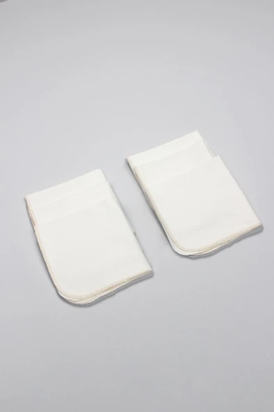 NessiWorld Organik 28x28 6'Lı Penye Mendil 90103 Ekru - Resim 3