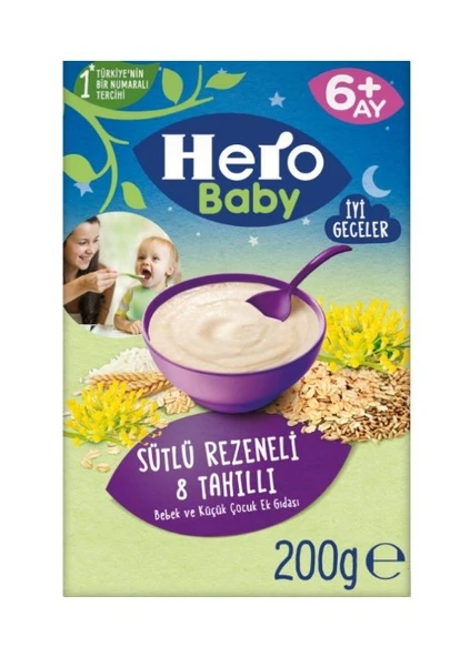 Hero Baby Sütlü 8 Tahıllı Rezeneli 200 Gr ürün görseli