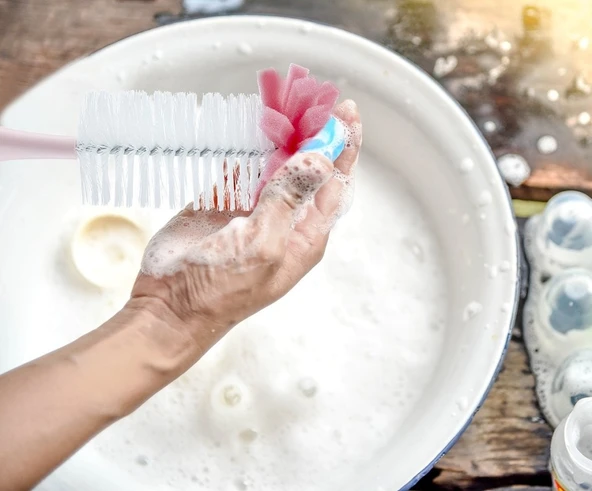 Süngerli Biberon Fırçası 776 Pembe - Resim 4