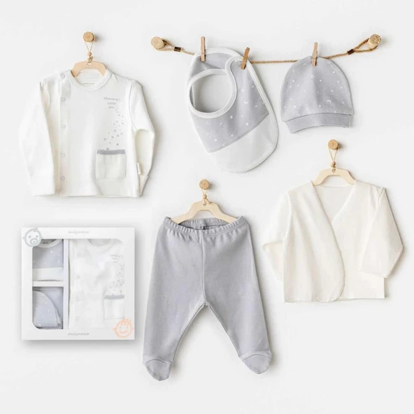 NessiWorld AC25700 Mommy's Little Star 5'Li Hastane Çıkışı Ekru ürün görseli