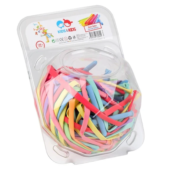 SRT-130 Sosis Balon Karışık Renk 100lü ürün görseli