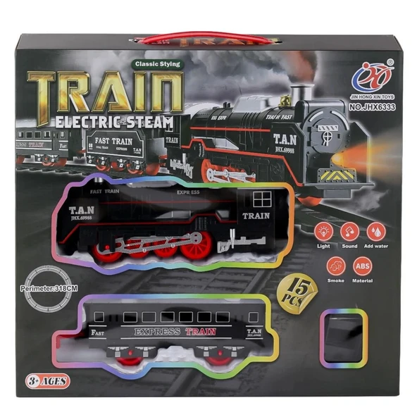Dumanlı Sesli Işıklı Tren 15 Parça ürün görseli