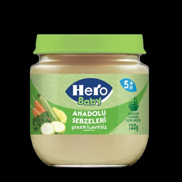 Hero Baby Anadolu Sebzeleri Kavanoz Mama 120 Gr ürün görseli