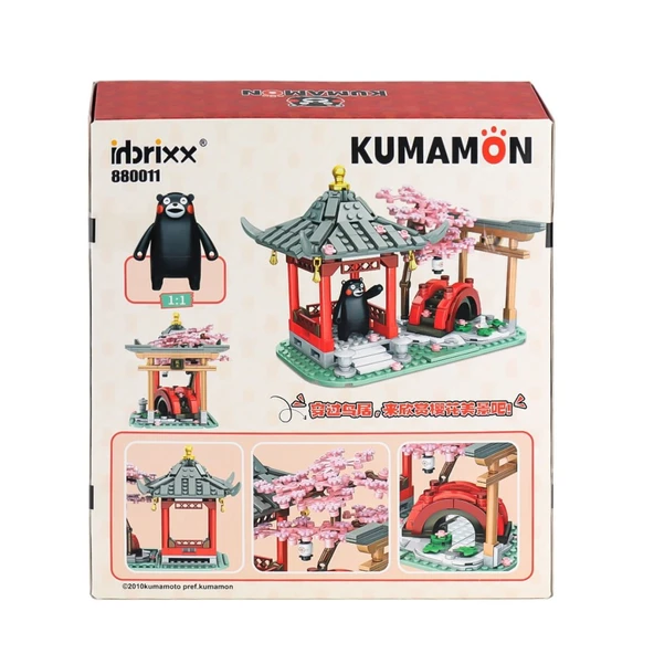 P880011 Panlos Kumamoto Ayısı ve Kiraz Çiçeği Parkı 537 Parça Blok Seti -Vagon life - Resim 2