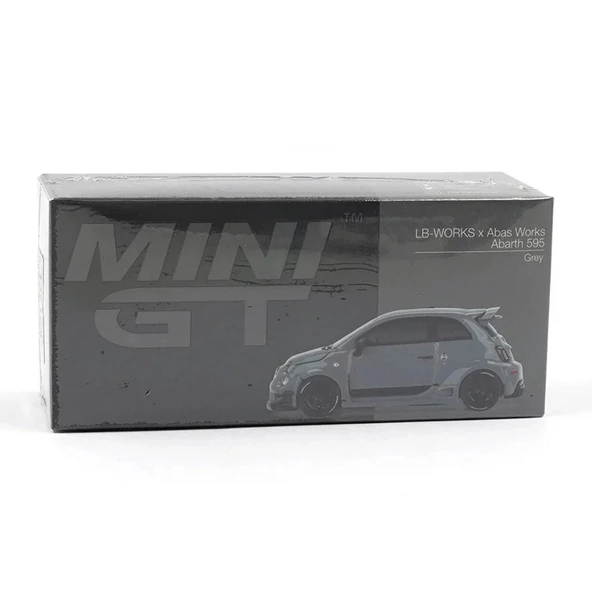 NessiWorld GT 1/64 Abarth 595 LB-WORNessiWorld x Abas WorNessiWorld Grey - Resim 2