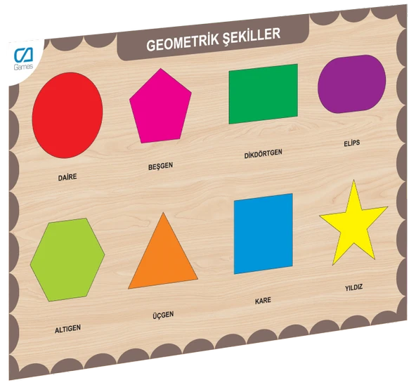 CAAHS-3204 CA GAMES AHŞAP GEOMETRİK ŞEKİLLER BUL-TAK ürün görseli