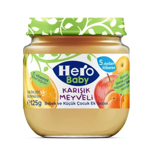 Hero Baby Karışık Meyveli Kavanoz Mama 125 Gr ürün görseli