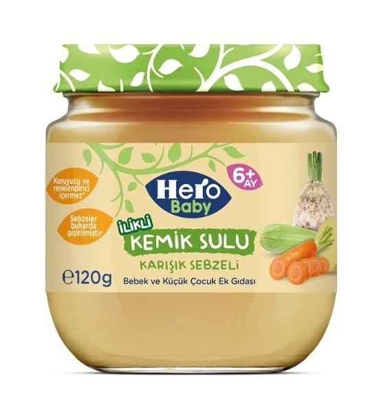 Hero Baby Gourmet Karışık Sebzeli Kavanoz Mama 120 Gr ürün görseli