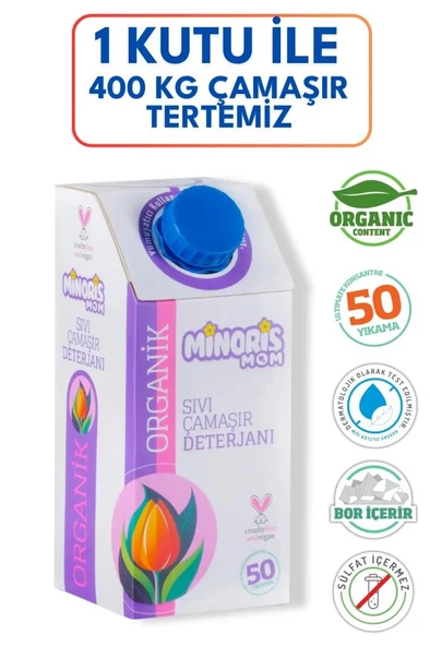 Minoris MOM Organik Sıvı Çamaşır Deterjanı 1 Lt 50 Yıkama ürün görseli
