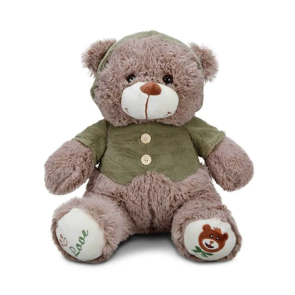 1014 Puffy Friends T Shirtlü Sevimli Peluş Ayı 43 cm - Resim 2